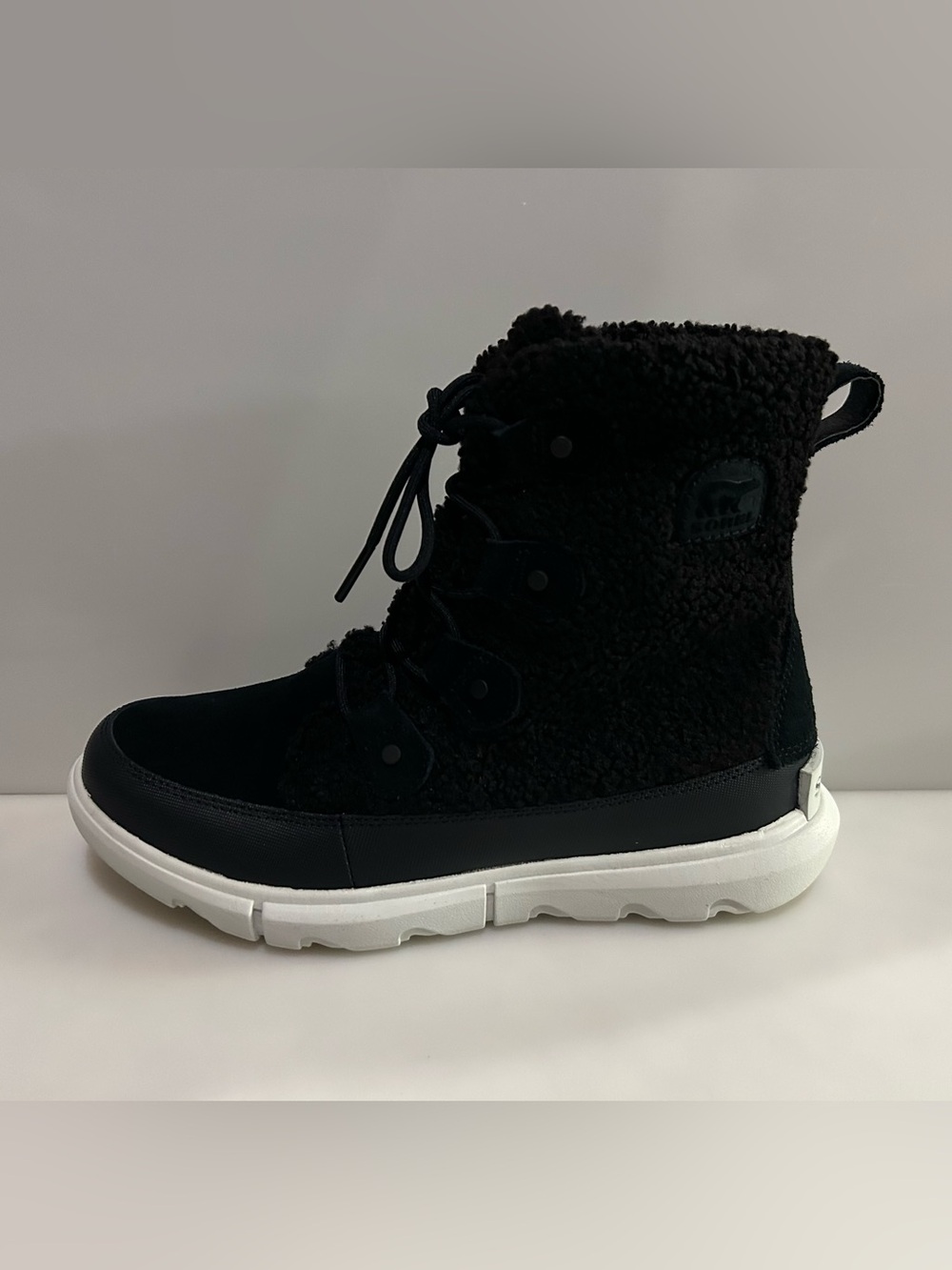 New Sorel Women’s Explorer II Joan Cozy Black Winter Boots - Size 9 / EU40 NIB